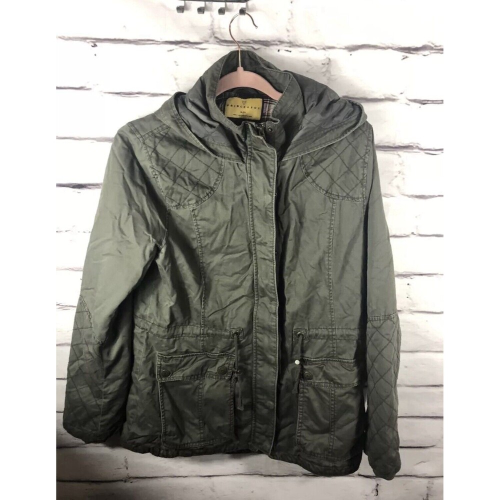 Prince&fox Mens size XL Green Long Sleeve Zip U Jacket